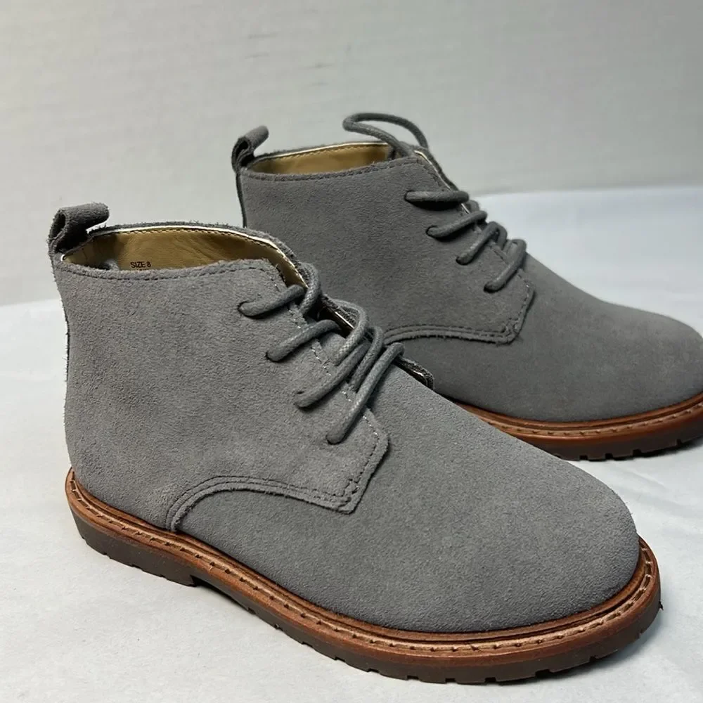 Janie and Jack 100048269 Boy Magic castle Blue Suede boots NWT size 8